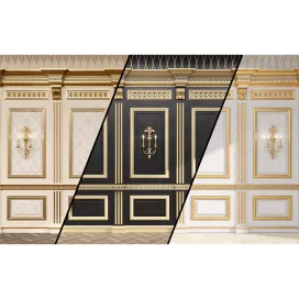 Boiserie classic panels decorative crafts wood sconce